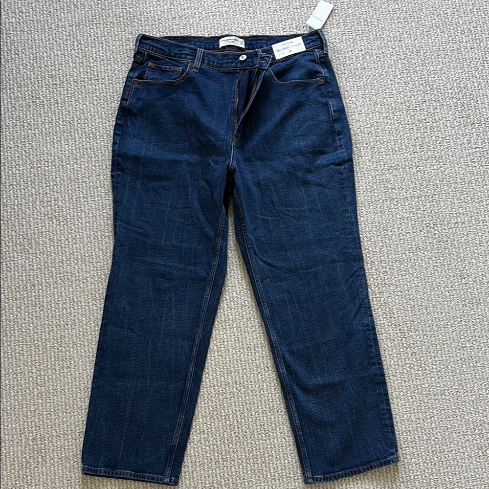 Abercrombie & Fitch Ankle Straight Blue Denim